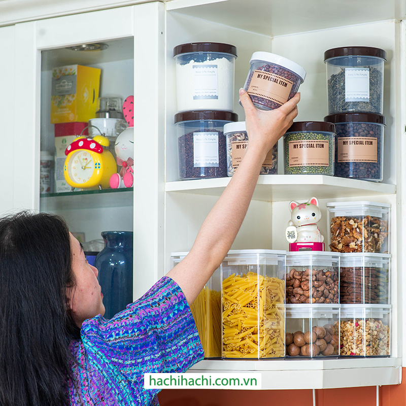 Set hộp nhựa đựng thực phẩm khô cao cấp (7 cái) thương hiệu 